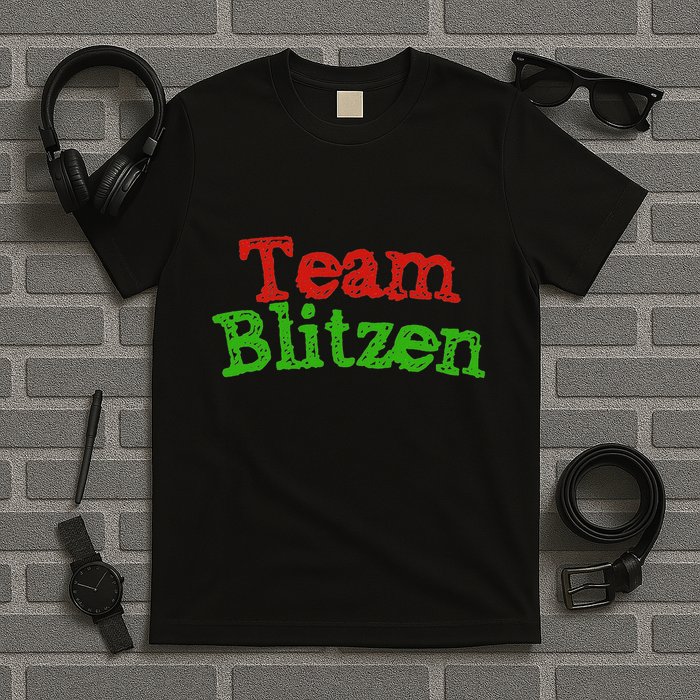 Team Blitzen Funny Reindeer Graphic Gift T-Shirt