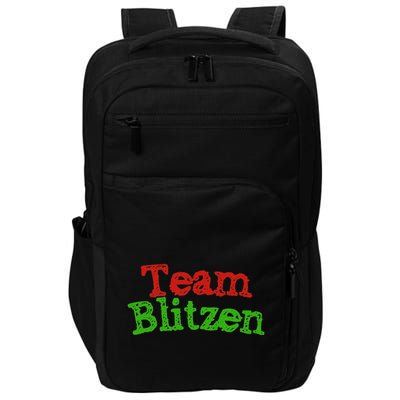 Team Blitzen Funny Reindeer Graphic Gift Impact Tech Backpack