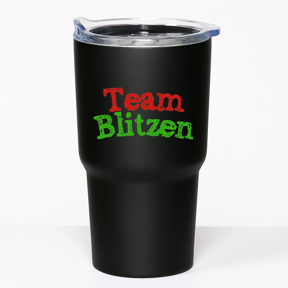 Team Blitzen Funny Reindeer Graphic Gift Tumbler