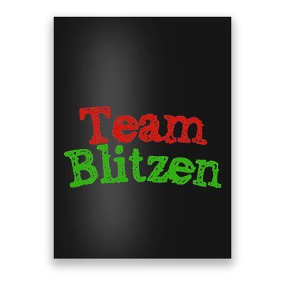 Team Blitzen Funny Reindeer Graphic Gift Poster