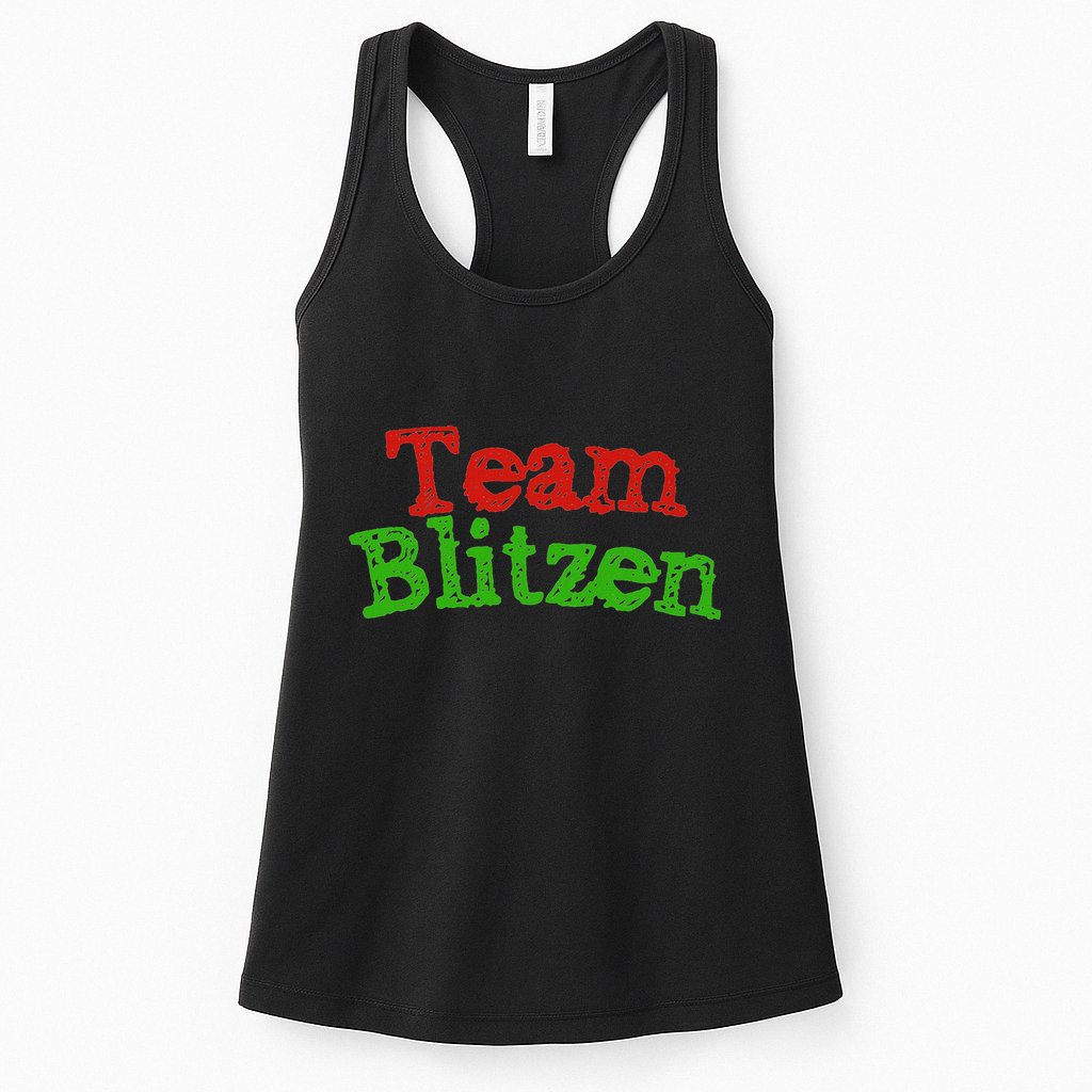Team Blitzen Funny Reindeer Graphic Gift Womens Tank Top