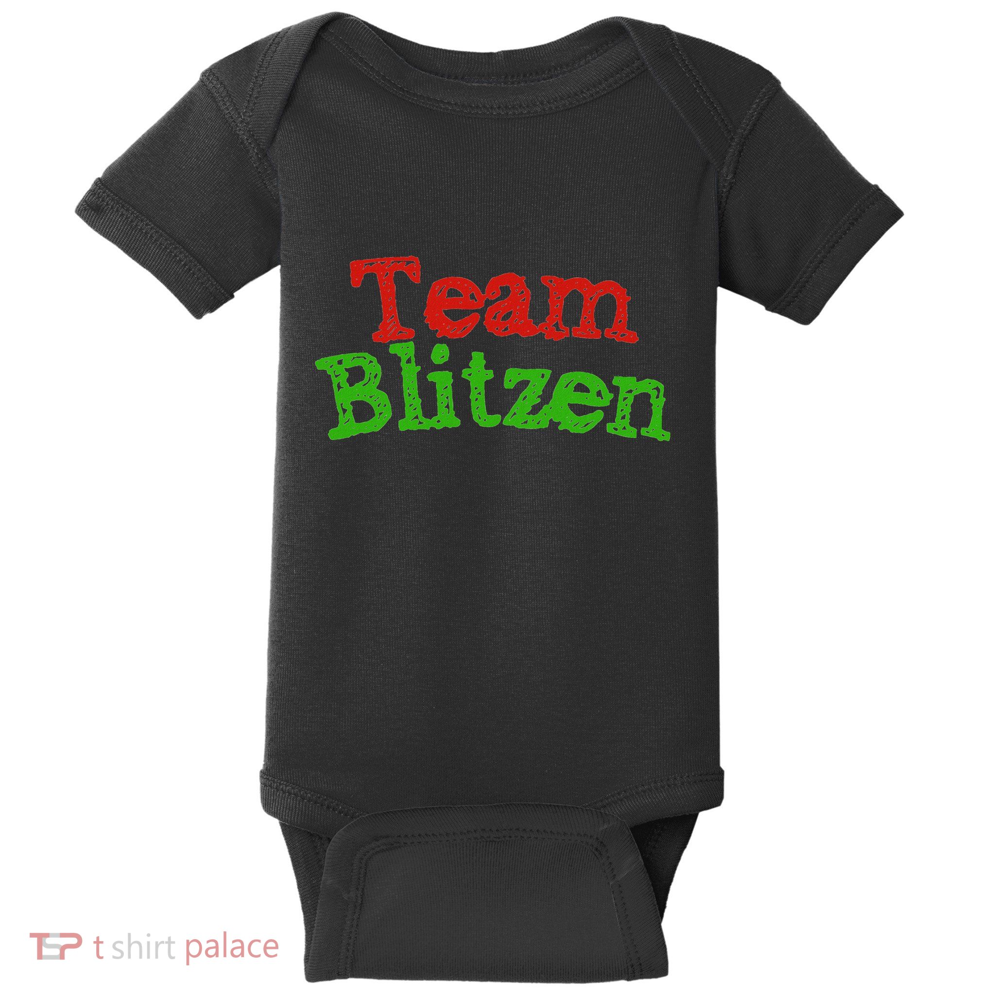 Team Blitzen Funny Reindeer Graphic Gift Baby Bodysuit