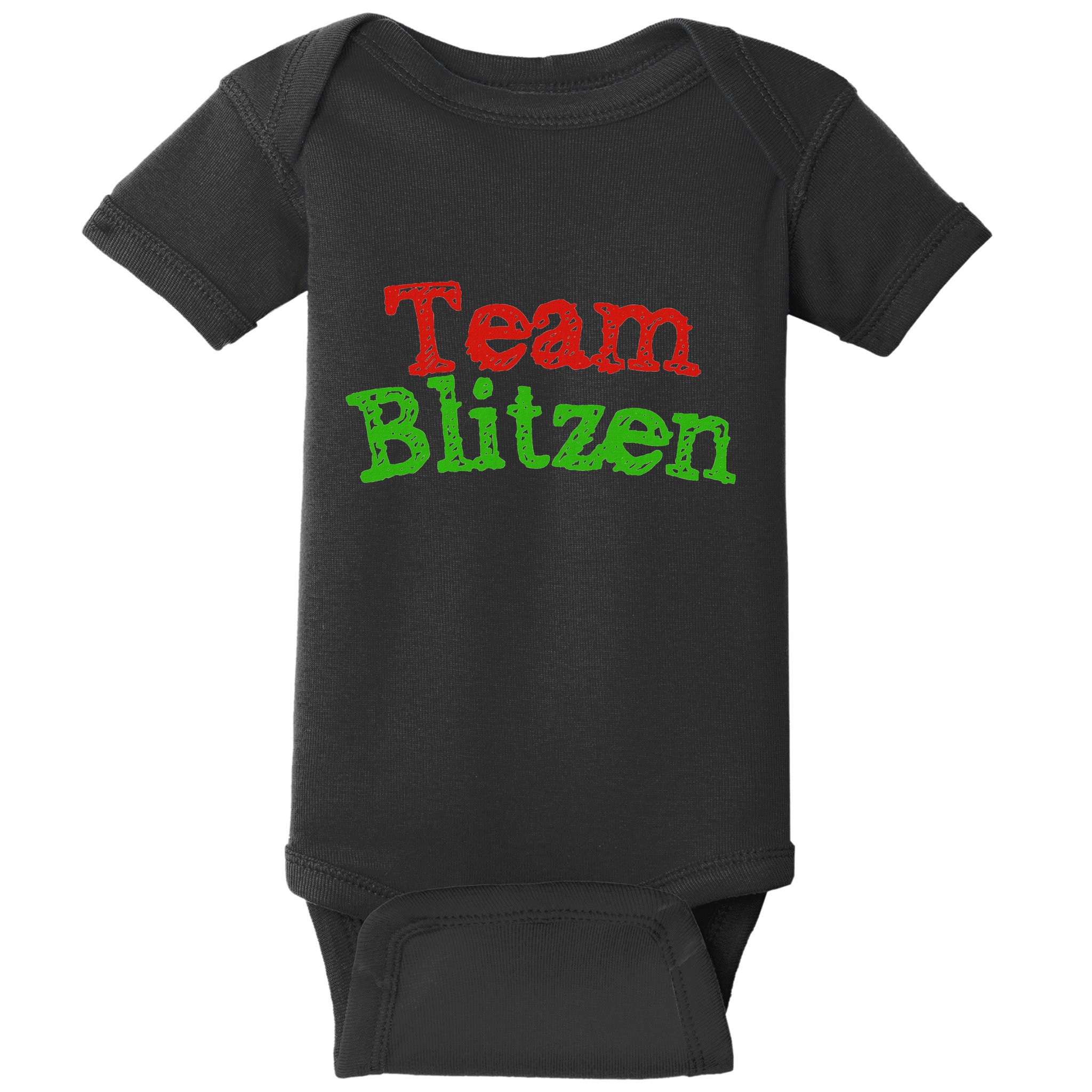 Team Blitzen Funny Reindeer Graphic Gift Baby Bodysuit