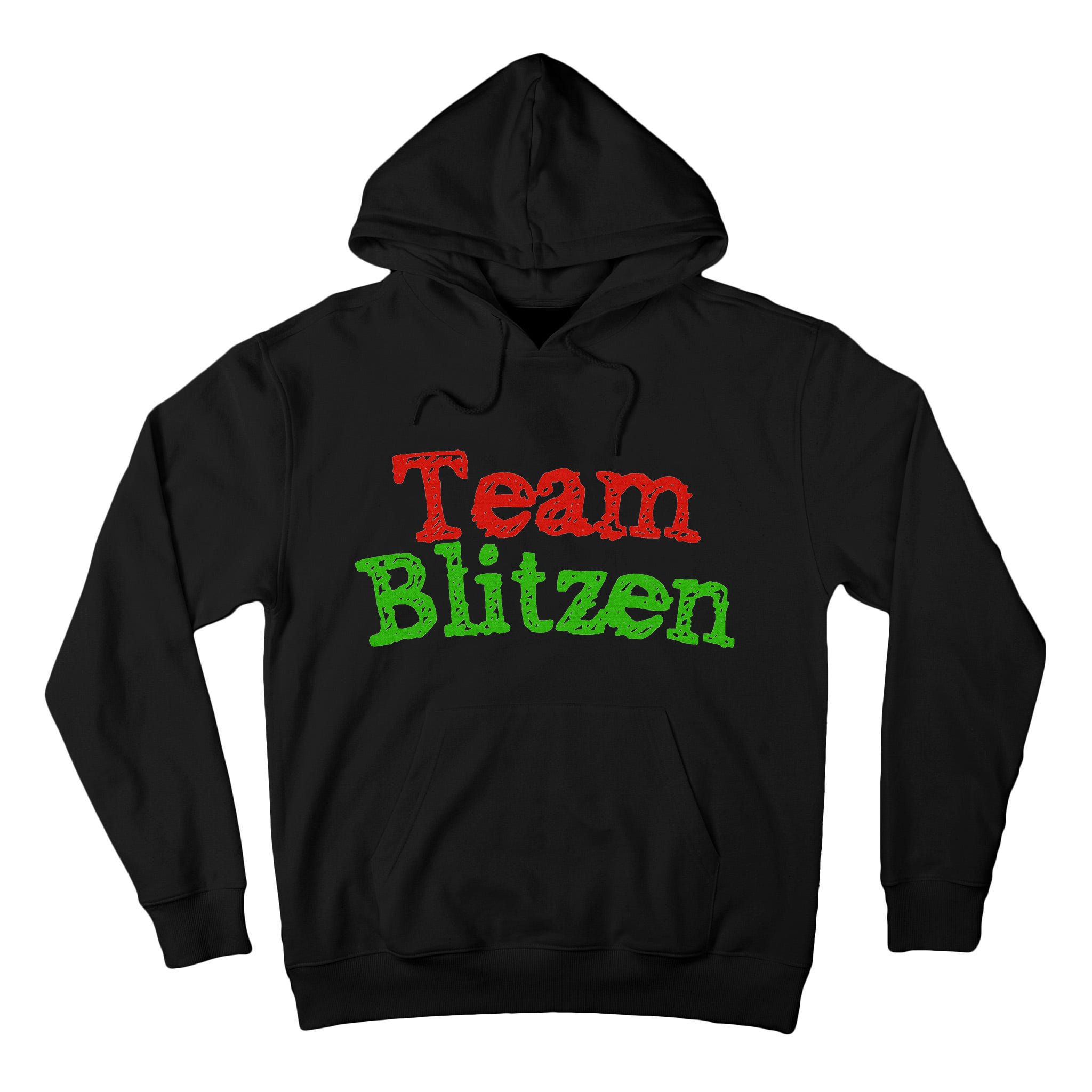 Team Blitzen Funny Reindeer Graphic Gift Tall Hoodie
