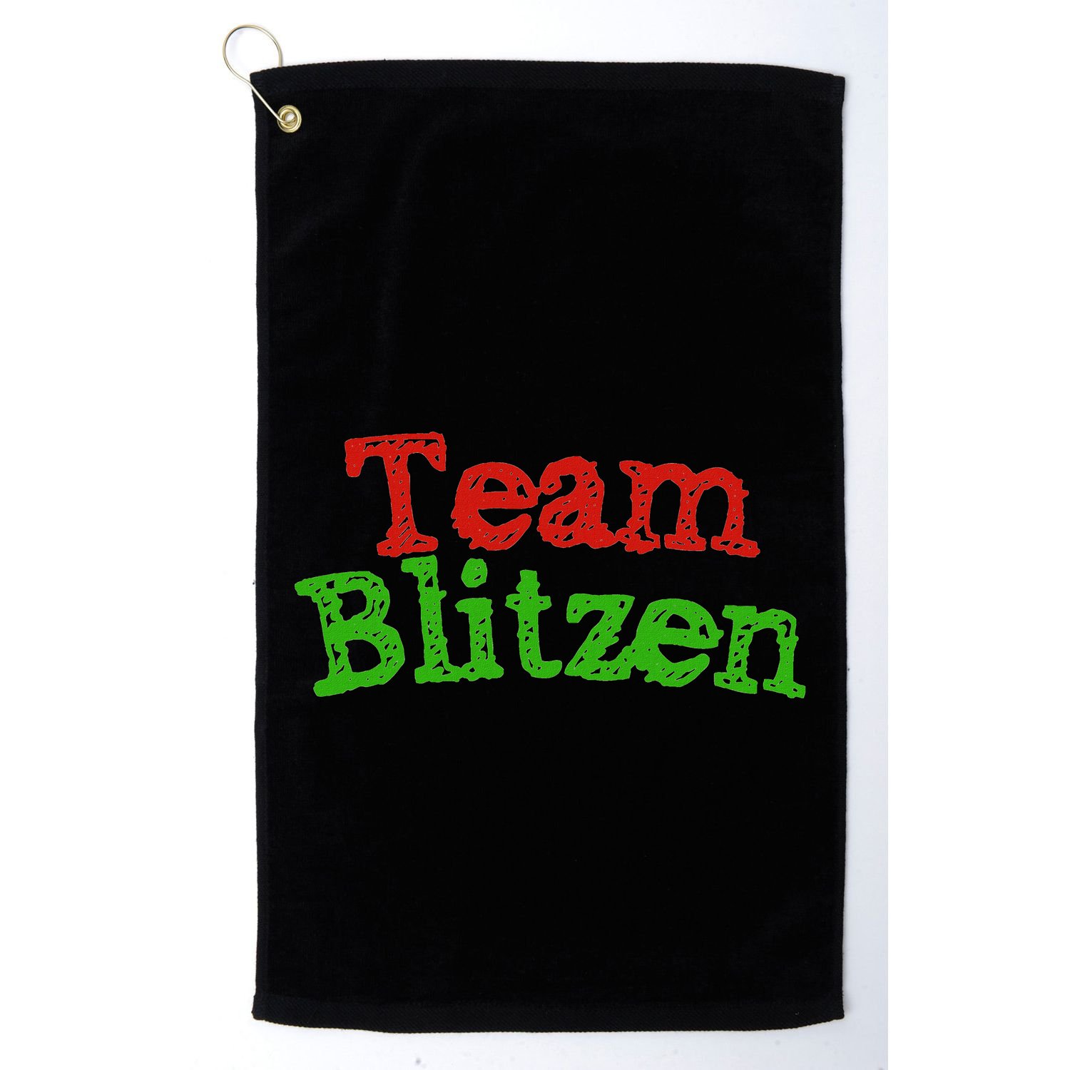 Team Blitzen Funny Reindeer Graphic Gift Golf Towel