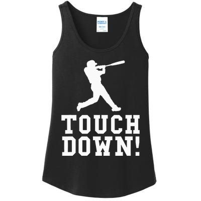 Touchdown Baseball Football Sports Gift Ladies Essential Tank