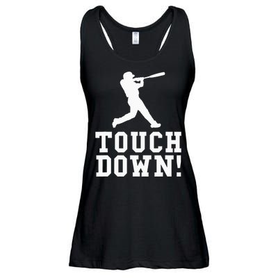 Touchdown Baseball Football Sports Gift Ladies Essential Flowy Tank