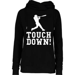 Touchdown Baseball Football Sports Gift Womens Funnel Neck Pullover Hood