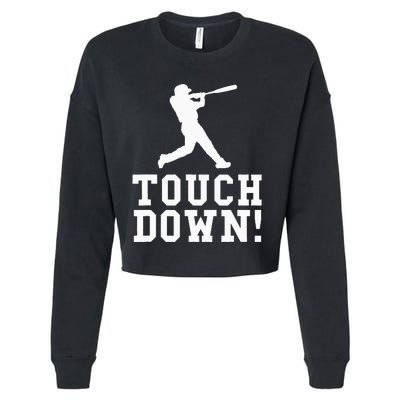 Touchdown Baseball Football Sports Gift Cropped Pullover Crew