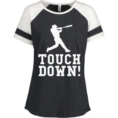 Touchdown Baseball Football Sports Gift Enza Ladies Jersey Colorblock Tee