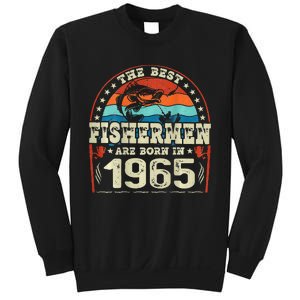 The Best Fishermen Are Born In 1965 Fishing Lovers Birthday Sweatshirt