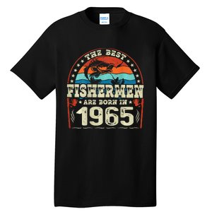 The Best Fishermen Are Born In 1965 Fishing Lovers Birthday Tall T-Shirt