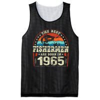 The Best Fishermen Are Born In 1965 Fishing Lovers Birthday Mesh Reversible Basketball Jersey Tank