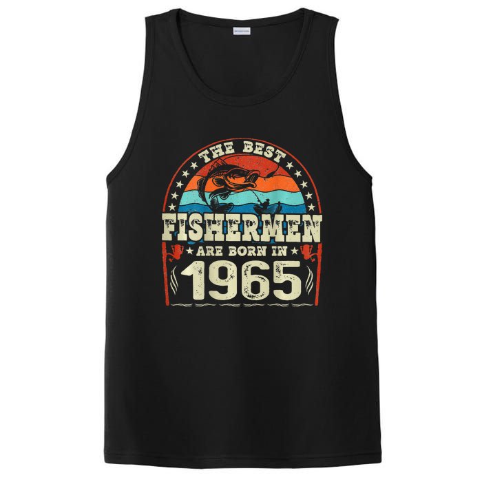 The Best Fishermen Are Born In 1965 Fishing Lovers Birthday PosiCharge Competitor Tank