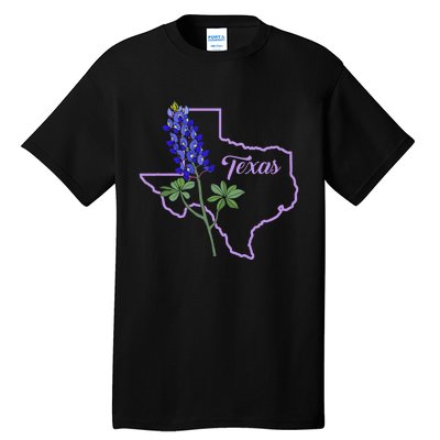 Texas Bluebonnet Flower Tall T-Shirt