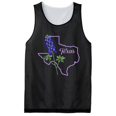 Texas Bluebonnet Flower Mesh Reversible Basketball Jersey Tank