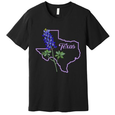 Texas Bluebonnet Flower Premium T-Shirt