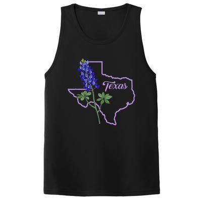 Texas Bluebonnet Flower PosiCharge Competitor Tank