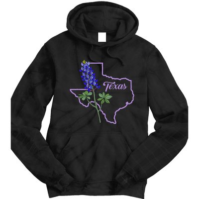 Texas Bluebonnet Flower Tie Dye Hoodie