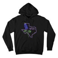 Texas Bluebonnet Flower Tall Hoodie