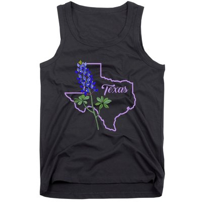 Texas Bluebonnet Flower Tank Top