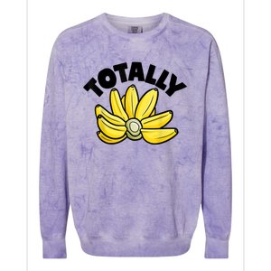 Totally Bananas | Funny Fruit Pun | Banana Colorblast Crewneck Sweatshirt