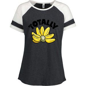 Totally Bananas | Funny Fruit Pun | Banana Enza Ladies Jersey Colorblock Tee