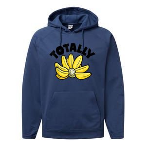 Totally Bananas | Funny Fruit Pun | Banana Performance Fleece Hoodie