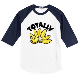 Totally Bananas | Funny Fruit Pun | Banana Baseball Sleeve Shirt