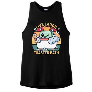 Toaster Bath Funny Retro Live Laugh Toaster Bath Ladies PosiCharge Tri-Blend Wicking Tank