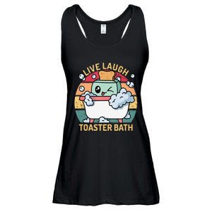 Toaster Bath Funny Retro Live Laugh Toaster Bath Ladies Essential Flowy Tank