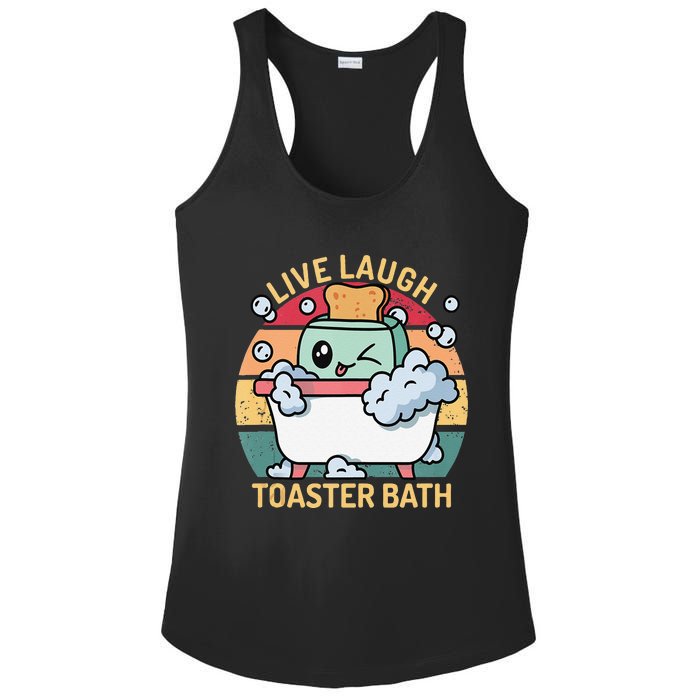 Toaster Bath Funny Retro Live Laugh Toaster Bath Ladies PosiCharge Competitor Racerback Tank