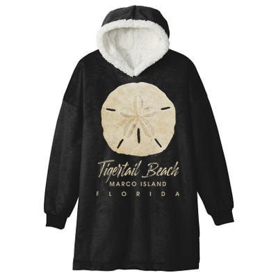 Tigertail Beach Florida Shelling Gift Souvenir Sand Dollar Hooded Wearable Blanket