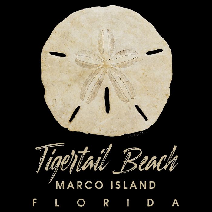 Tigertail Beach Florida Shelling Gift Souvenir Sand Dollar Drawstring Bag