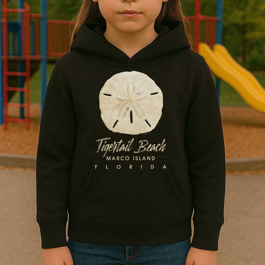 Tigertail Beach Florida Shelling Gift Souvenir Sand Dollar Kids Hoodie