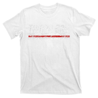 Tampa Bay Florida Retro Vintage Weathered Stripe Throwback T-Shirt