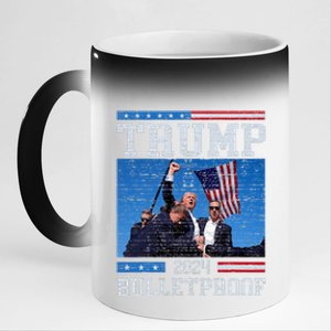 Trump Bulletproof Fight Fist Legend Donald Trump 2024 11oz Black Color Changing Mug