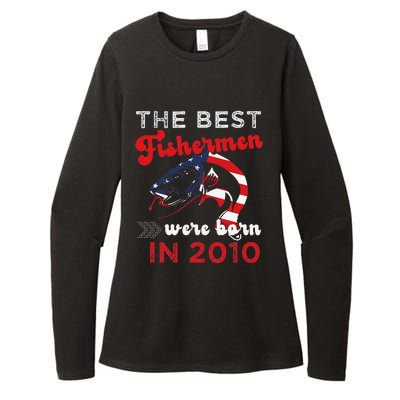 The Best Fishermen Were Born In 2010 Fun 12 Birthday Fishing Womens CVC Long Sleeve Shirt