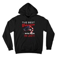 The Best Fishermen Were Born In 2011 Fun 11 Birthday Fishing Hoodie