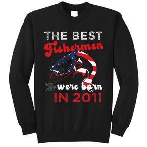 The Best Fishermen Were Born In 2011 Fun 11 Birthday Fishing Sweatshirt