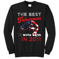 The Best Fishermen Were Born In 2011 Fun 11 Birthday Fishing Sweatshirt