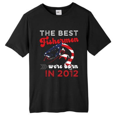 The Best Fishermen Were Born In 2012 Fun 10 Birthday Fishing Tall Fusion ChromaSoft Performance T-Shirt