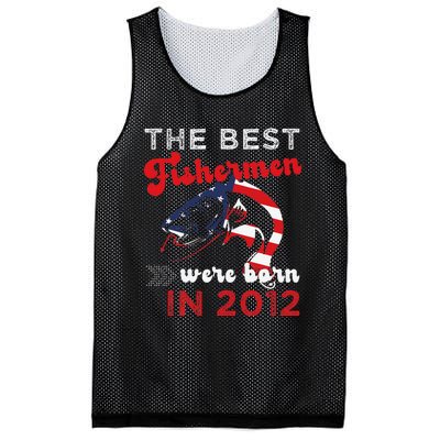 The Best Fishermen Were Born In 2012 Fun 10 Birthday Fishing Mesh Reversible Basketball Jersey Tank