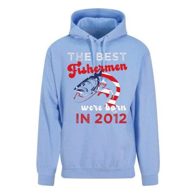 The Best Fishermen Were Born In 2012 Fun 10 Birthday Fishing Unisex Surf Hoodie