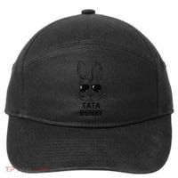 Tata Bunny Face With Sunglasses Easter Matching Family 7-Panel Snapback Hat