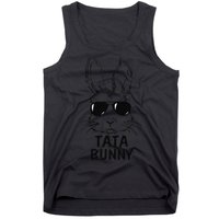Tata Bunny Face With Sunglasses Easter Matching Family Tank Top
