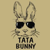Tata Bunny Face With Sunglasses Easter Matching Family Magnet