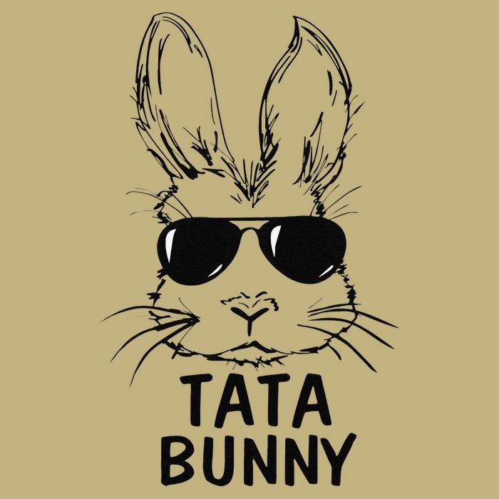 Tata Bunny Face With Sunglasses Easter Matching Family Magnet