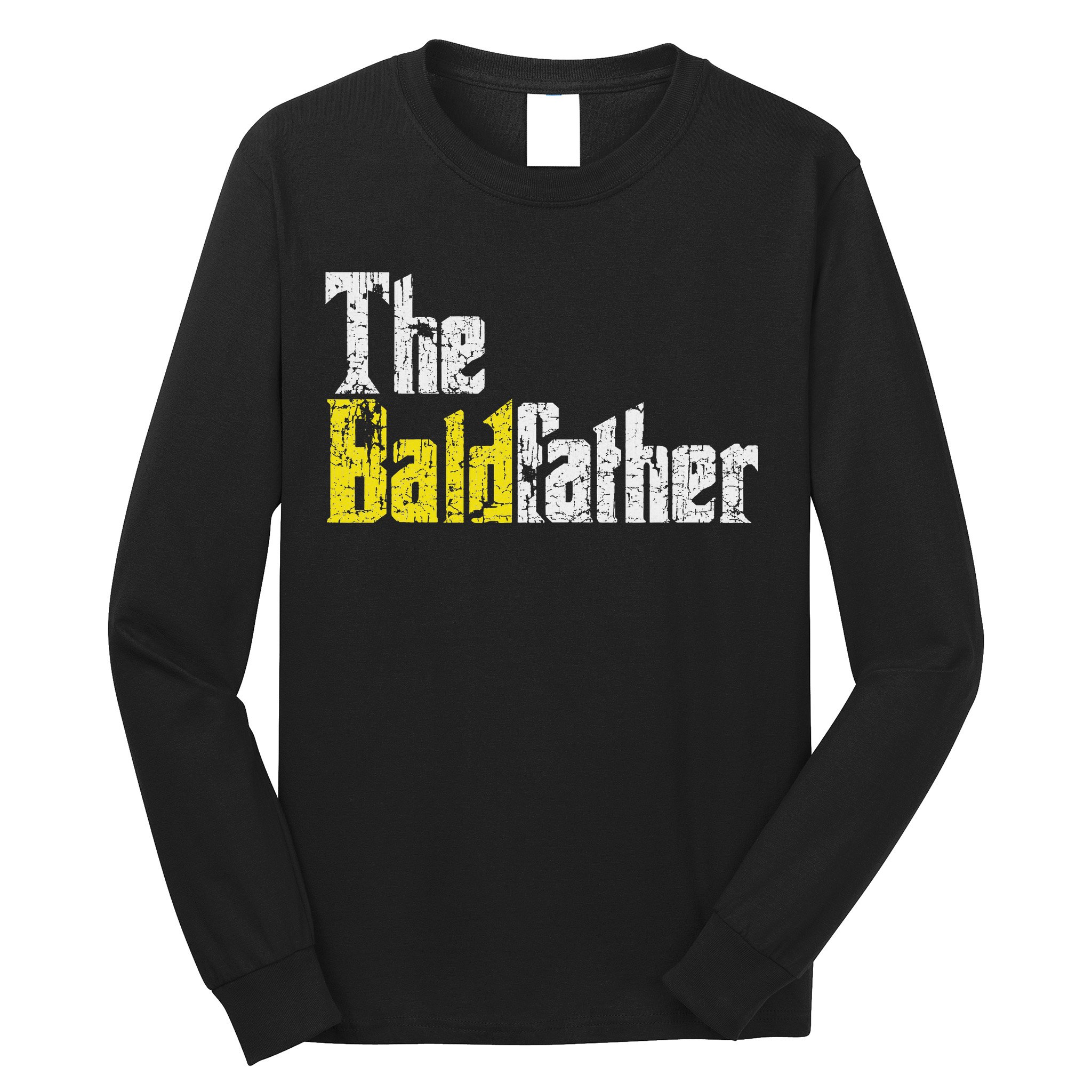 The Baldfather Funny Birthday For Bald Long Sleeve Shirt