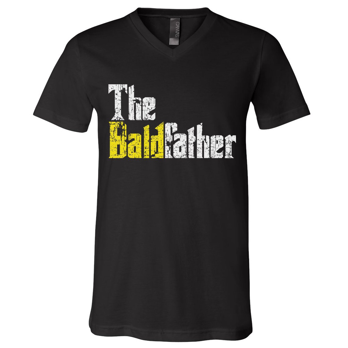 The Baldfather Funny Birthday For Bald V-Neck T-Shirt